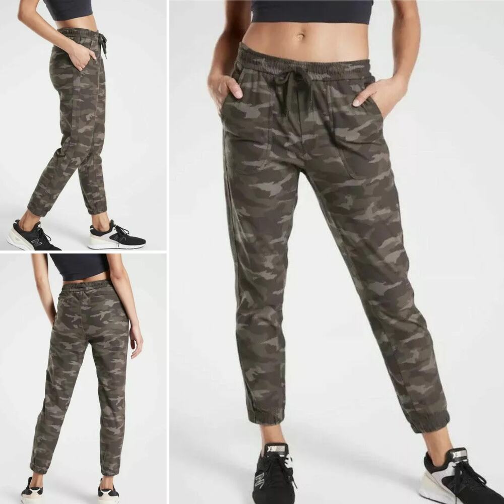 Athleta Women's Camo Farfallon Jogger Size 4 Pull-On Pants Athleisure Activewear